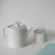 white ceramic teapot and sugar bowl Germany Thomas Design Modernist 1970