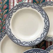 5 assiettes creuses terre de fer « Directoire » Salins