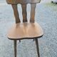 Serie de 10 chaises bistrot vintage en bois massif