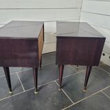 Pair of mahogany bedside tables