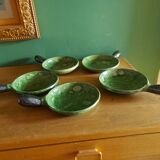 5 cups, Vallauris ceramic pans
