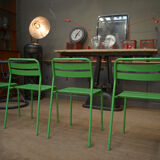 Stackable metal garden chairs