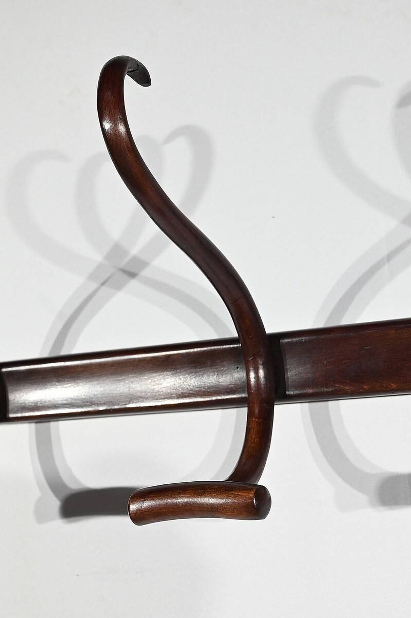 Cloakroom Coat Rack in Curved Beech, J&J Kohn – Early 20th Century