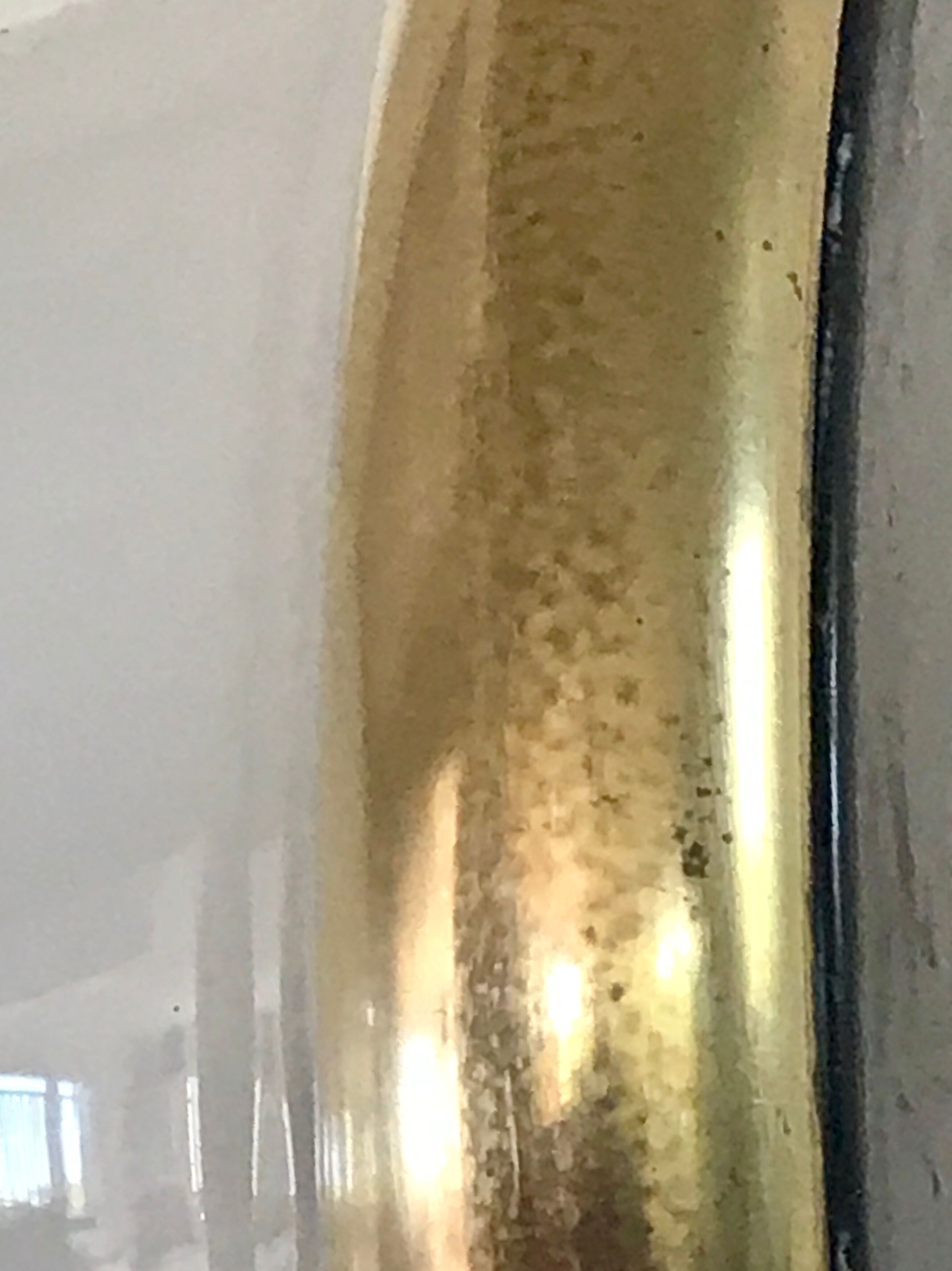 Vintage opaline lamp and brass 50 cm