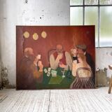 Oil painting "games" XL format 165x133cm