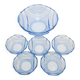 Art Deco uranium dessert service from Niemen Glassworks, Poland, 1930s, set of 6