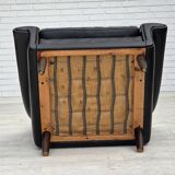 1960s, Danish highback armchair by Aage Christensen, furniture leather.