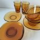 Vereco set: 4 cups, 6 saucers and 4 tumblers