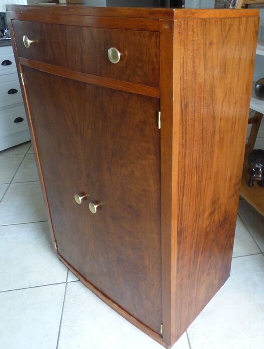 ART DECO sideboard curved walnut veneer around 1930 – Totally restored