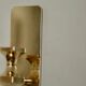 1988, single mid-century Swedish brass sconce by Gusum