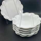 Compartmentalized plates in white Limoges porcelain
