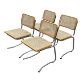 Vintage  chairs set of four stackable  80s design