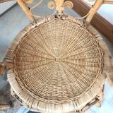 Paire de fauteuils en rotin Peacock