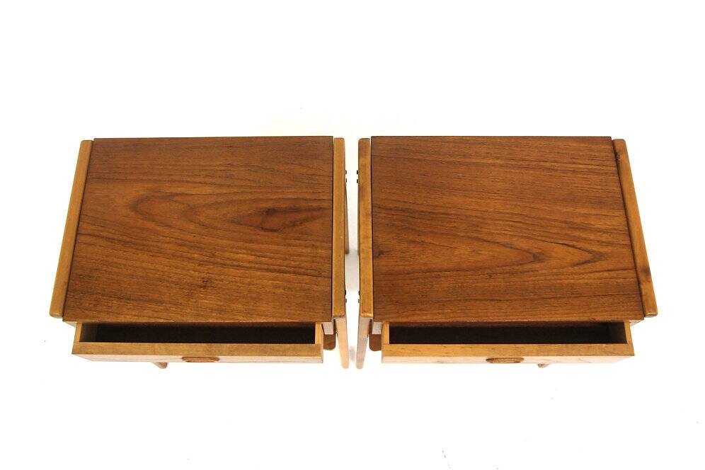 2 Scandinavian teak bedside tables, Sweden, 1960