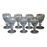 7 Verres à Vin Blanc/Porto Baccarat 1841