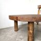 Round brutalist coffee table from the 1950s.