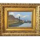 Oil on panel, Breton landscape signed, beautiful frame early 20th century.