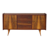 Vintage mid century sideboard in walnut with three drawers, 1960s