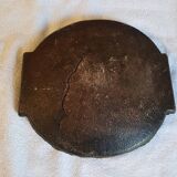 Old stone egg cooking dish / ideal in decoration for floating candles - underside