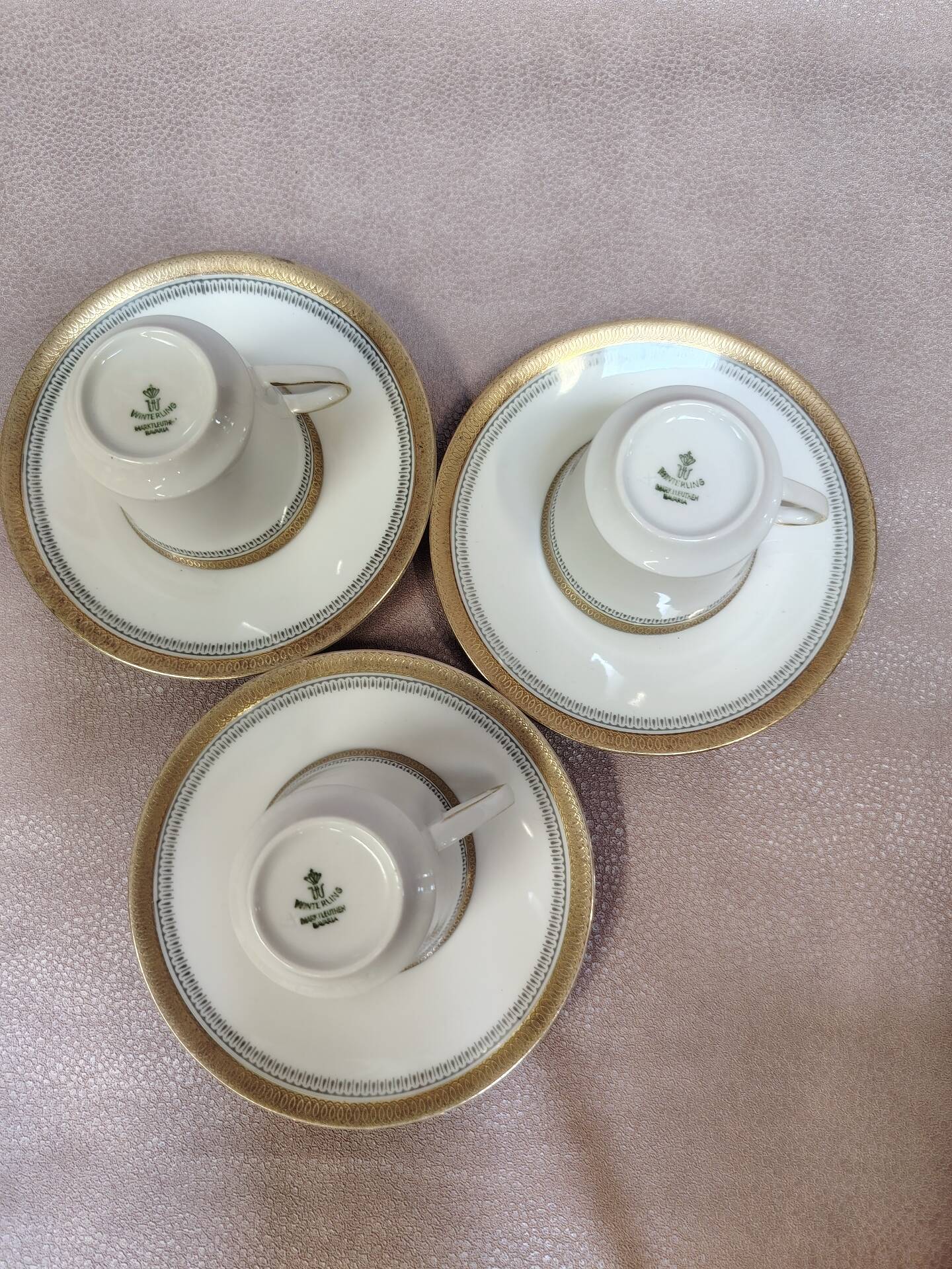 Set of 3 cups and saucers Winterling Bavaria