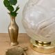 Vintage art deco globe table lamp in frosted glass