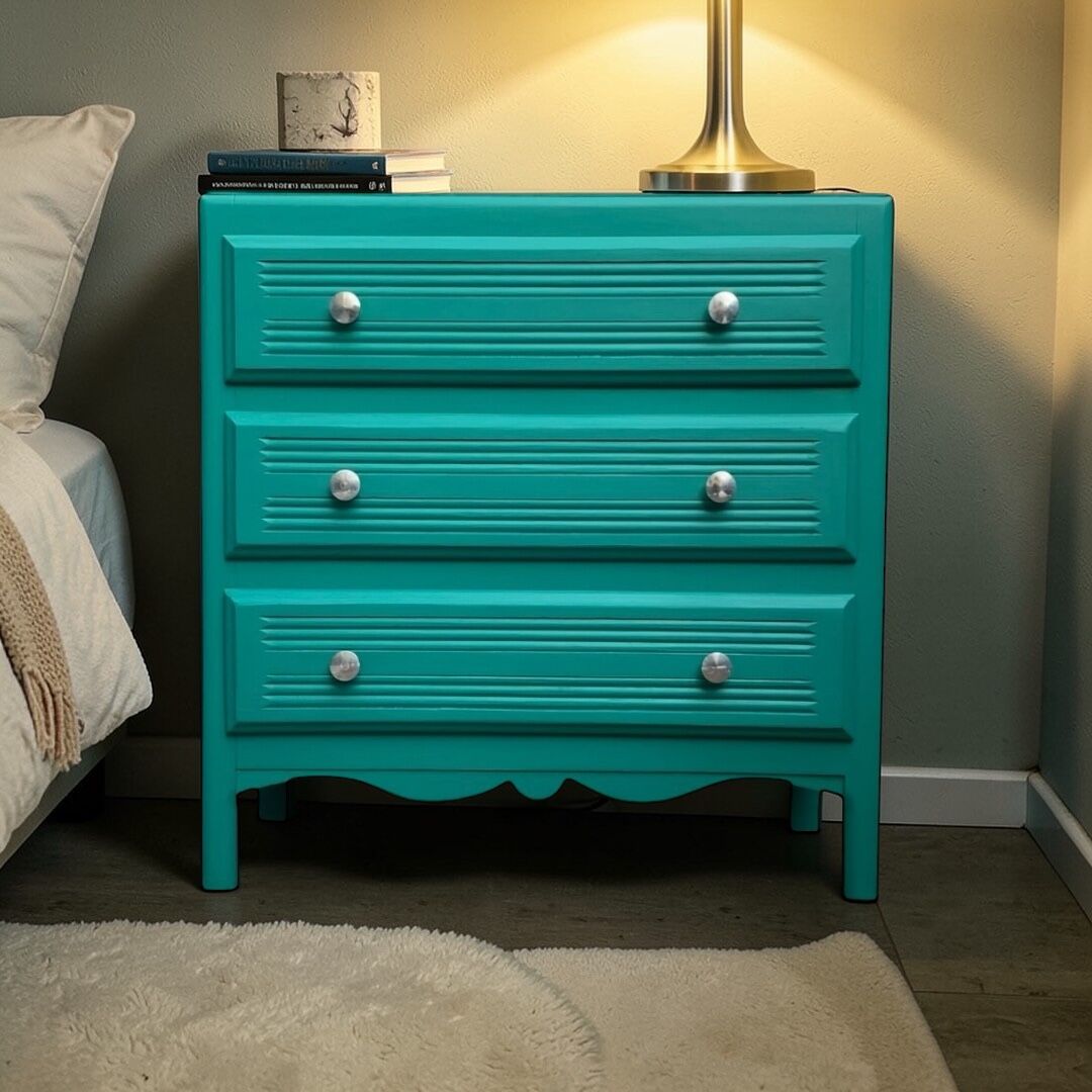 Commode art déco vert émeraude