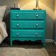Art Deco emerald green chest of drawers