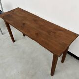 Small old console in solid oak, with spindle legs