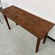 Small old console in solid oak, with spindle legs