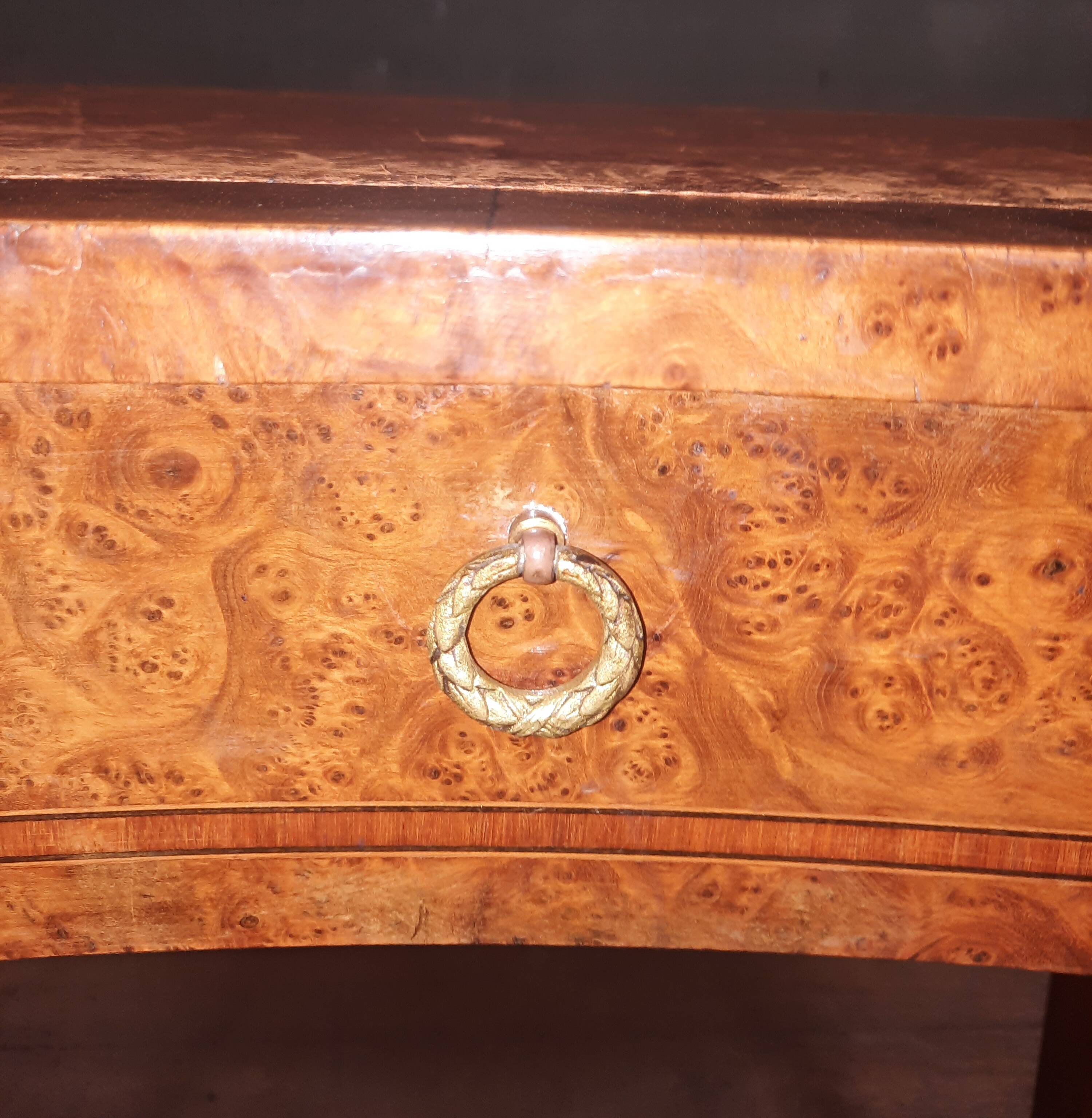 "Kidney" bureau in Louis XVI style veneer.