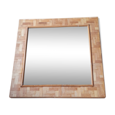 Miroir en rotin