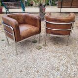Vintage leather armchairs