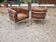Fauteuils cuir vintage