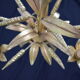 3-branched vintage golden wheat chandelier