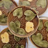 Sarreguemines barbotine dessert plates