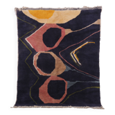 Tapis Beni Merirt vintage abstrait 180 x 225 cm, tapis Beni Ourain, tapis boho
