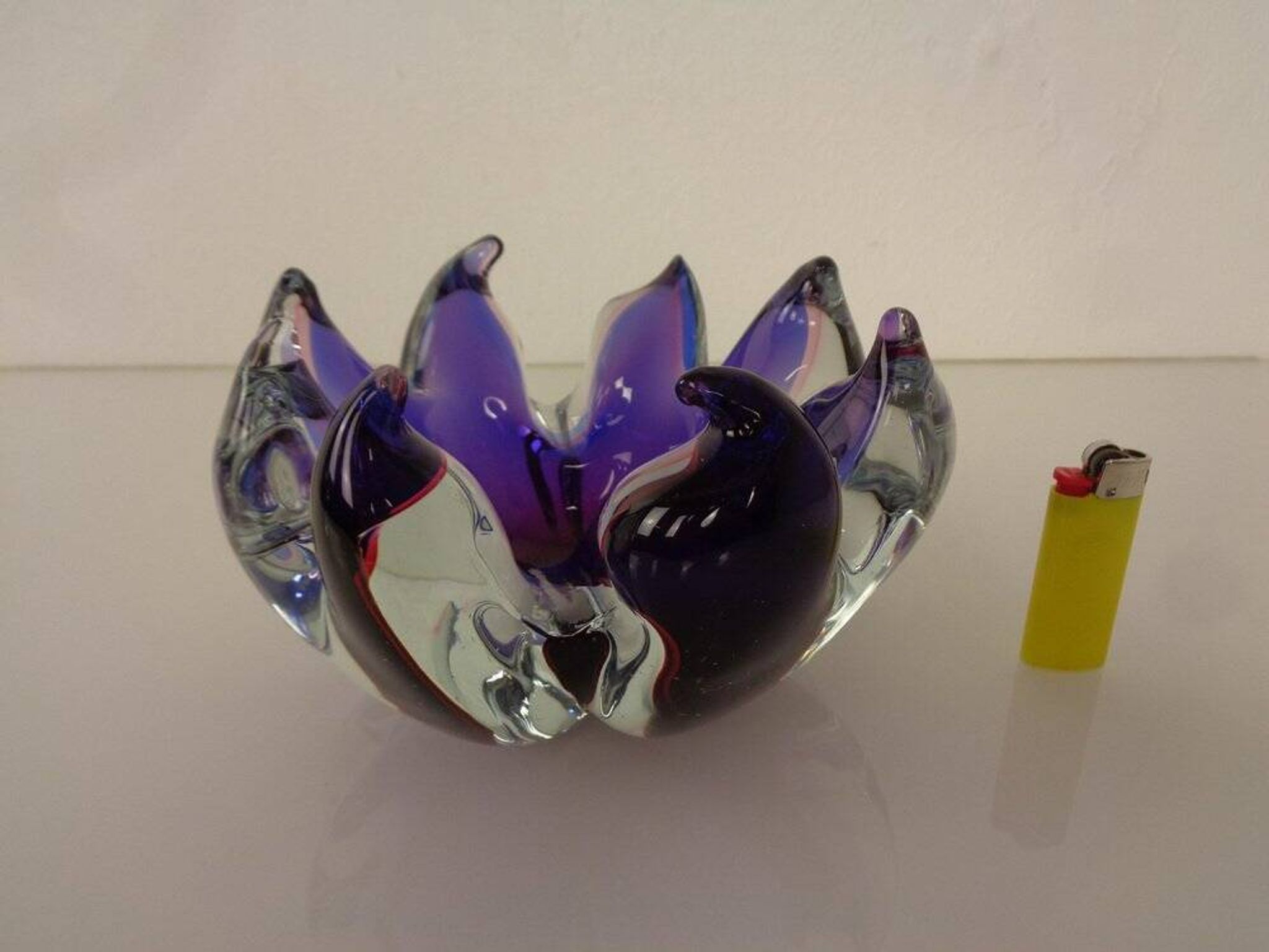 Large Italian bowl in purple Murano glass, 1960s