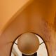 Vintage wrought iron foot lamp and silk dayshade