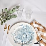 Bird plate in faïence