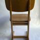 Suite of 6 chairs foot compass 1960 beautiful blond patina
