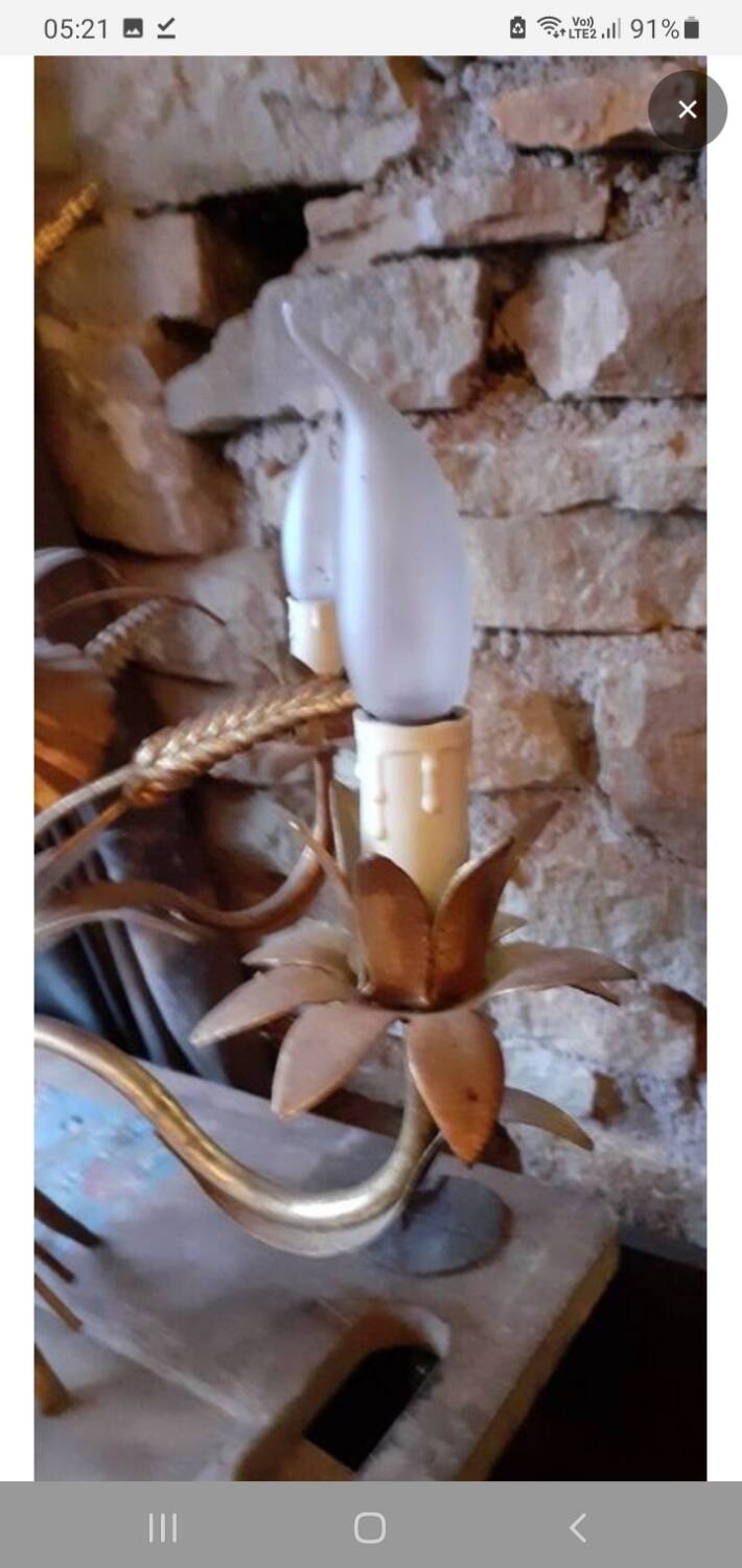 Golden Wheat Ear Chandelier