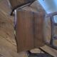 Sculpted chairs in solid wood
