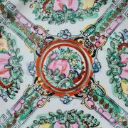 Antique plate made of Macao porcelain, hand-decorated.