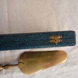 Brass and silver pie server