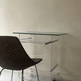Desk in plexiglass by David Lange for Roche Bobois, design 1970.
