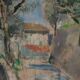 Modern painting signed Renzo Biasion, landscape of Garda, 1953.