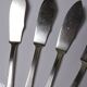 6 vintage/antique silver-plated fish knives in art deco style SFAM