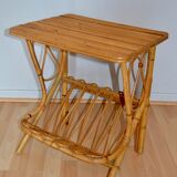 Rattan side table