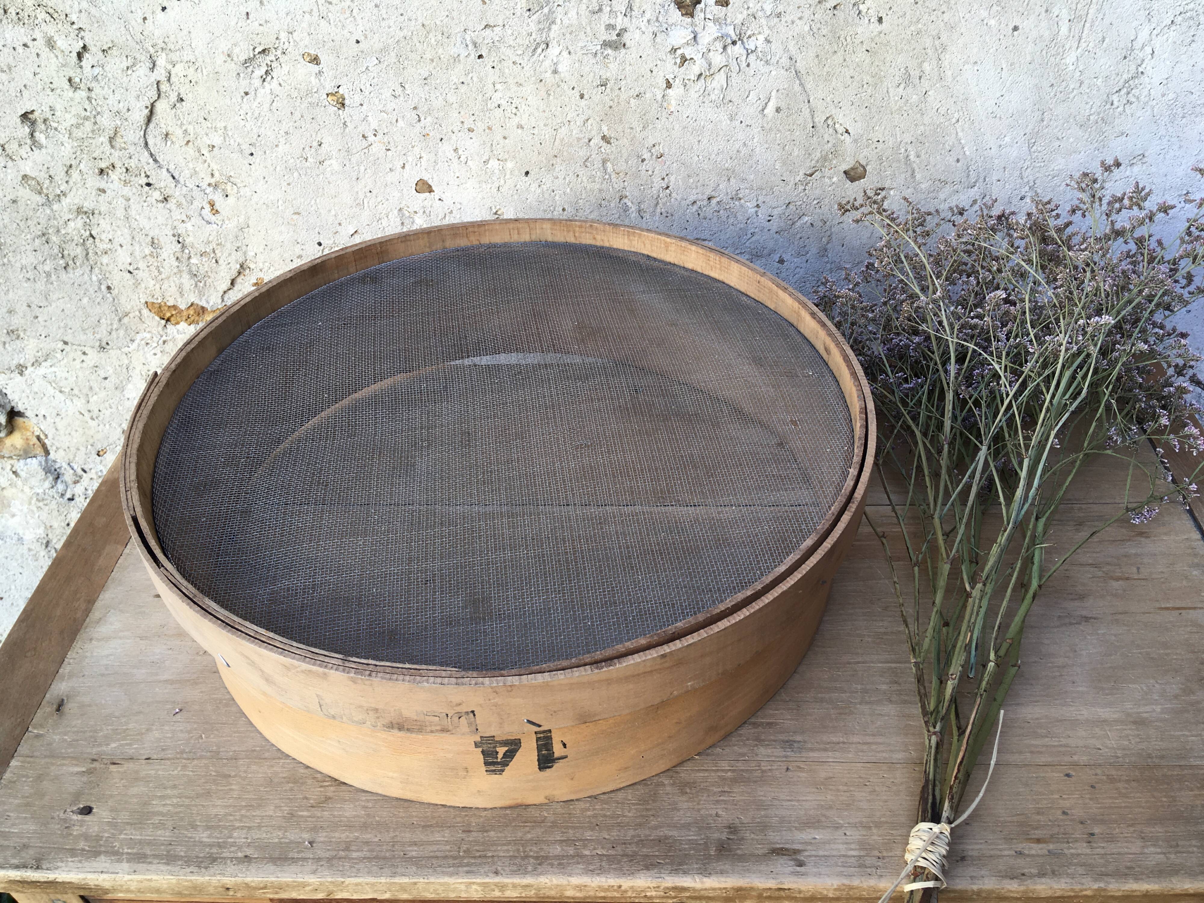 Vintage wooden sieve