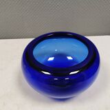 Blue PROVENCE bowl designed by Per Lütken for Holmegaard Glassworks 1955 Denmark